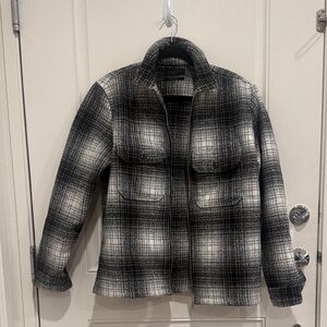 ALLSAINTS- Men Plaid Black and White Jacket - SIZE medium